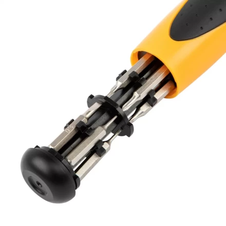 Отвертка реверсивная Denzel 7711609, механизм SmartPush mini 11 шт, CrMo купить в Нижневартовске