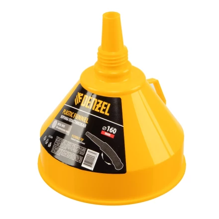 Воронка пластиковая 160 мм с металлическим ситом и гибким наконечником Denzel 537206 купить в Нижневартовске