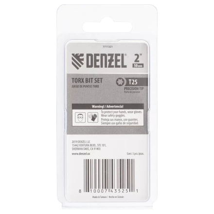 Бита T25x50, 5 шт. Denzel 7711321 купить в Нижневартовске