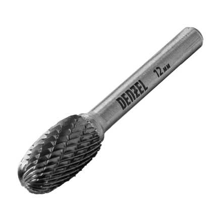 Борфреза по металлу твердосплавная, овальная, тип-E, 12 мм Denzel 72038 купить в Нижневартовске