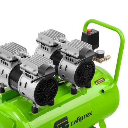 Компрессор безмаслянный малошумный Сибртех МБ 2000/50 58007, 2000 Вт, 50л, 300 л/мин купить в Нижневартовске