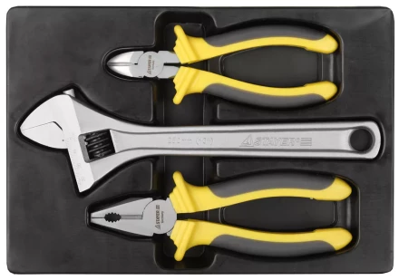 Набор STAYER Губцевые "CHROMAX" в пласт. боксе, 3 предмета 22703-H3 купить в Нижневартовске