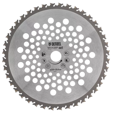 Диск для триммера Denzel 96382 , 255 х 25,4 40 зубов, Anti-Kick купить в Нижневартовске