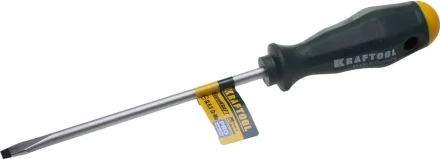 Отвертка KRAFTOOL, Cr-Mo-V закалённый стержень, двухкомпонентная противоскользящ рукоятка, SL 8,0x1,2x175мм 25007-8.0-175 купить в Нижневартовске