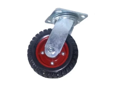 Колесо большегрузное поворотное PS 200 200 мм резина с протектором (F) 1027232 купить в Нижневартовске