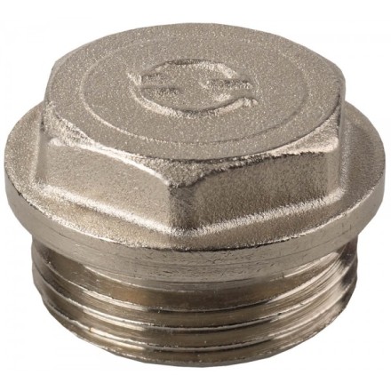 Заглушка GENERAL FITTINGS, 6-ти гранная головка с прижимной шайбой, латунь, наружная резьба, 1/2&quot; 51100-1/2 купить в Нижневартовске