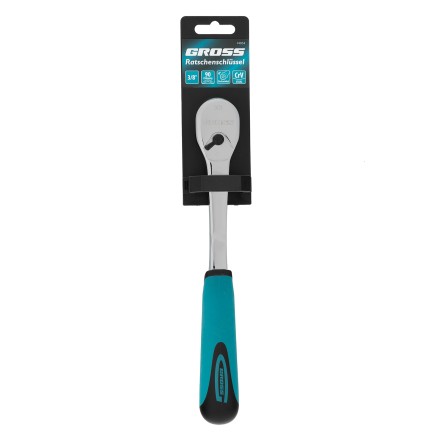 Ключ-трещотка 3/8&quot; Gross 14054, CrV, 90 зубьев, усиленный, хром купить в Нижневартовске