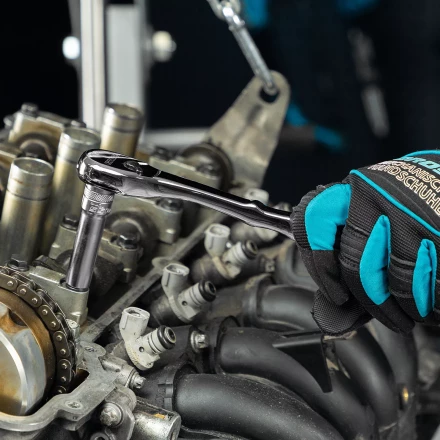 Ключ-трещотка 3/8" Gross 14054, CrV, 90 зубьев, усиленный, хром купить в Нижневартовске