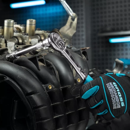 Ключ-трещотка 3/8" Gross 14054, CrV, 90 зубьев, усиленный, хром купить в Нижневартовске