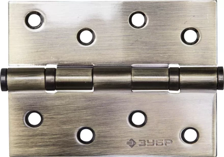 Петля универсальная ЗУБР &quot;ЭКСПЕРТ&quot;, 2 подшипника, цвет латунь (PB), с крепежом, 100х75х2,5мм, 2 шт 37601-100-1 купить в Нижневартовске