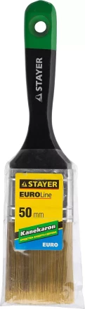 STAYER “KANEKARON-EURO”. Кисть плоская, искусственная щетина, деревянная ручка, 50мм 0106-050 купить в Нижневартовске