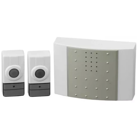 Звонок СВЕТОЗАР "ЛИРА" радиочастотный беспроводной, 16 мелодий, 2 кнопки, 4,5В SV-58062-2 купить в Нижневартовске