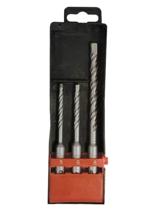 Набор буров по бетону 5х110 6х110 8х160 мм 3 шт в пластиковой коробке SDS PLUS MATRIX 71093 купить в Нижневартовске