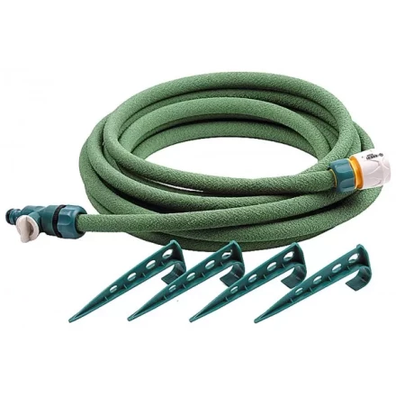 Шланг RACO сочащийся, в комплекте с коннекторами и колышками, 1/2"x7,5м 4270-55925 купить в Нижневартовске