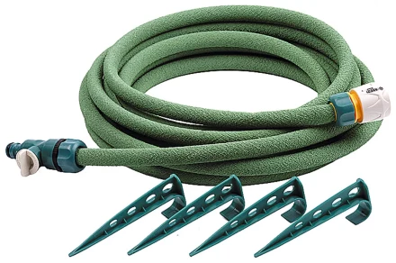 Шланг RACO сочащийся, в комплекте с коннекторами и колышками, 1/2"x7,5м 4270-55925 купить в Нижневартовске