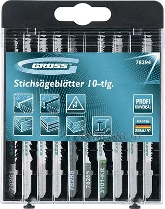 Набор полотен для электролобзика универсальный 10шт Profi пластиковый кейс GROSS 78294 купить в Нижневартовске