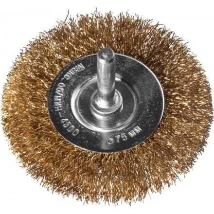 DEXX. Щетка дисковая для дрели, витая стальная латунированная проволока 0,3мм, 75мм 35110-075 купить в Нижневартовске