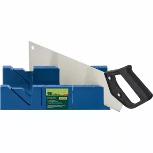 Стусло пластиковое синее,4 угла для запила+пила 450мм СИБРТЕХ 22538 купить в Нижневартовске