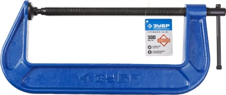 Струбцина  ЗУБР "ПРОФЕССИОНАЛ" тип "G", корпус - ковкий чугун. 300мм 32245-300_z01 купить в Нижневартовске