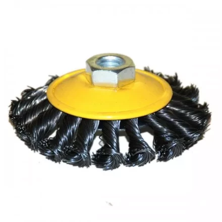 Щетка для УШМ М14/100 мм выгнутая сталь витая 51571 купить в Нижневартовске