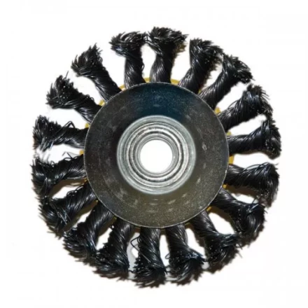 Щетка для УШМ М14/100 мм выгнутая сталь витая 51571 купить в Нижневартовске