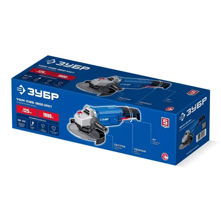 ЗУБР 1900 Вт, d125 мм, УШМ, регулировка оборотов, Профессионал (УШМ-П125-1900 ЭПСТ) купить в Нижневартовске