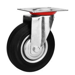 Аппаратное поворотное колесо HITCH 100*30 резина черная SC42 (SZ084861)