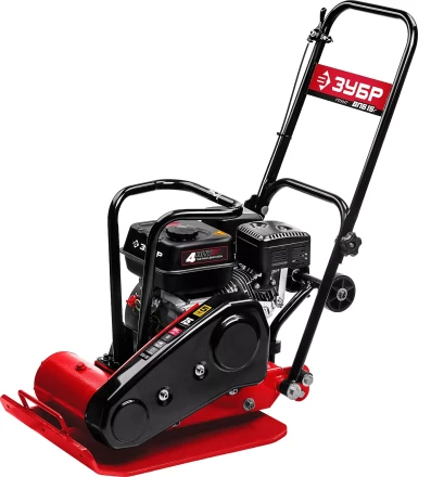 ЗУБР 15 кН, 80 кг, бензиновая виброплита (ВПБ-15 Г) купить в Нижневартовске
