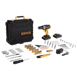 Дрель аккумуляторная DEKO DKCD20FU-Li, 063-4143 + набор 193 аксессуара