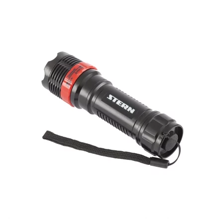 Фонарь бытовой пластик 1W LED ремешок зум 3 режима 100% - 50% - стробоскоп 3хААА Stern 90570 купить в Нижневартовске