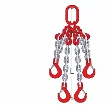 Строп цепной четырехветвевой 4СЦ 4 т L=1.8 м 8 кл с укоротителями купить в Нижневартовске