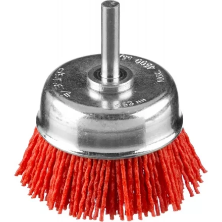 ЗУБР "ПРОФЕССИОНАЛ". Щетка чашечная для дрели, нейлоновая проволока с абразивным покрытием, 63мм 35165-063_z02 купить в Нижневартовске