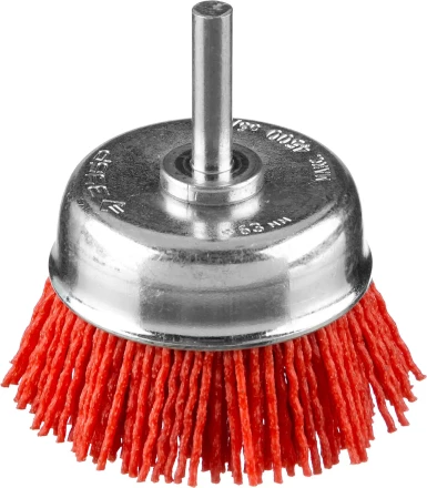 ЗУБР "ПРОФЕССИОНАЛ". Щетка чашечная для дрели, нейлоновая проволока с абразивным покрытием, 63мм 35165-063_z02 купить в Нижневартовске