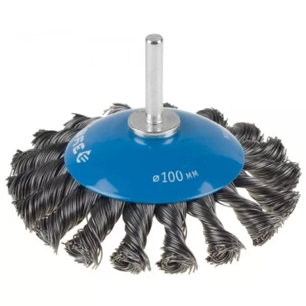 ЗУБР "ЭКСПЕРТ". Щетка коническая для дрели, жгутированная стальная проволока 0,5мм, 100мм 35235-100_z01 купить в Нижневартовске