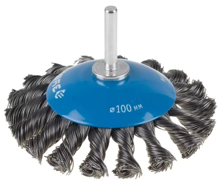 ЗУБР "ЭКСПЕРТ". Щетка коническая для дрели, жгутированная стальная проволока 0,5мм, 100мм 35235-100_z01 купить в Нижневартовске