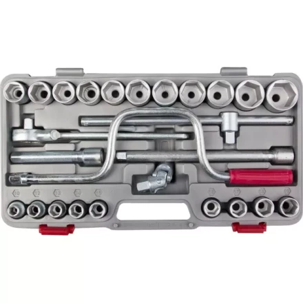 Набор торцовых головок НИЗ "Шоферский инструмент №4", 1/2", сталь 40Х, в пластиковом кейсе, 26 предметов 2761-40 купить в Нижневартовске