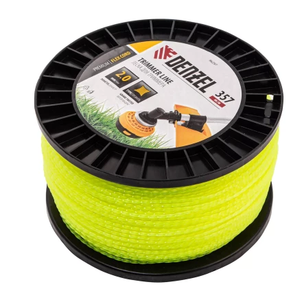 Леска для триммера витой квадрат, 2,0мм х 357м, на DIN катушке FLEX CORD// Denzel 96297 купить в Нижневартовске