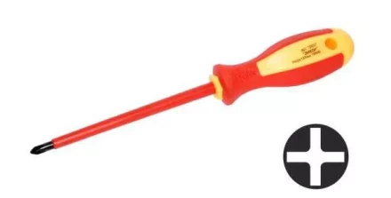 Отвертка диэл.крестовая PH№2х125мм,1000В,1/10/120 19697 купить в Нижневартовске