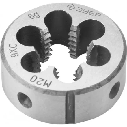 Плашка ЗУБР "МАСТЕР" круглая ручная для нарезания метрической резьбы, мелкий шаг, М20 x 1,5 4-28022-20-1.5 купить в Нижневартовске