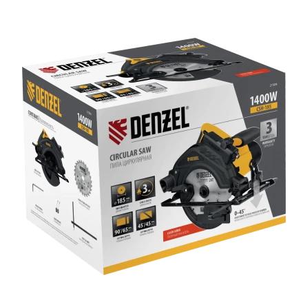 Пила циркулярная Denzel 27304 CSH-185, 1400 Вт, 185 мм купить в Нижневартовске