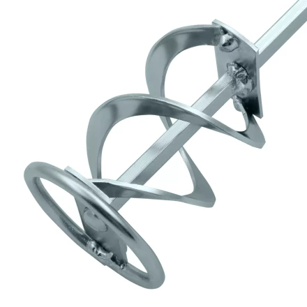 Миксер для красок и штукатурных смесей Denzel, 60 х 400 мм, оцинкованный, шестигранный хвостовик 8 мм, 848437 купить в Нижневартовске