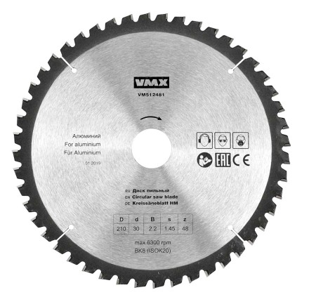 Диск пильный ф210х30 z48 алюминий VMX 512481 купить в Нижневартовске