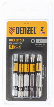 Бита T27x50, 5 шт. Denzel 7711322 купить в Нижневартовске