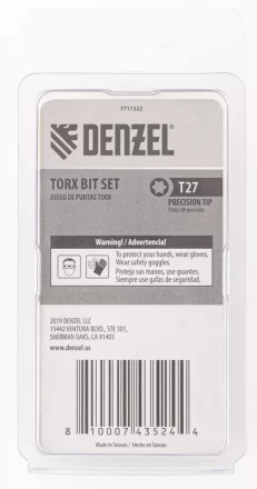 Бита T27x50, 5 шт. Denzel 7711322 купить в Нижневартовске
