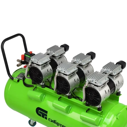 Компрессор безмаслянный малошумный Сибртех МБ 2250/100, 2250 Вт, 100л, 400 л/мин купить в Нижневартовске