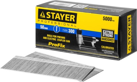 Гвозди тип 300, 50 мм, особотвердые, STAYER &quot;PROFESSIONAL&quot; 31530-50, 5000 шт 31530-50 купить в Нижневартовске