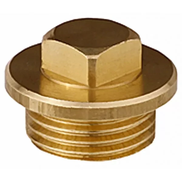 Заглушка GENERAL FITTINGS, 6-ти гранная головка с прижимной шайбой, никелированная латунь, наружная резьба, 1/2" 51099-1/2 купить в Нижневартовске