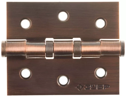 Петля универсальная ЗУБР "ЭКСПЕРТ", 2 подшипника, цвет ст. медь (AC), с крепежом, 75х63х2,5мм, 2 шт 37601-075-6 купить в Нижневартовске