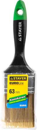 STAYER “KANEKARON-EURO”. Кисть плоская, искусственная щетина, деревянная ручка, 63мм 0106-063 купить в Нижневартовске
