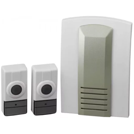 Звонок СВЕТОЗАР "ВОЛНА" радиочастотный беспроводной, 16 мелодий, 2 кнопки, 4,5В SV-58066-2 купить в Нижневартовске